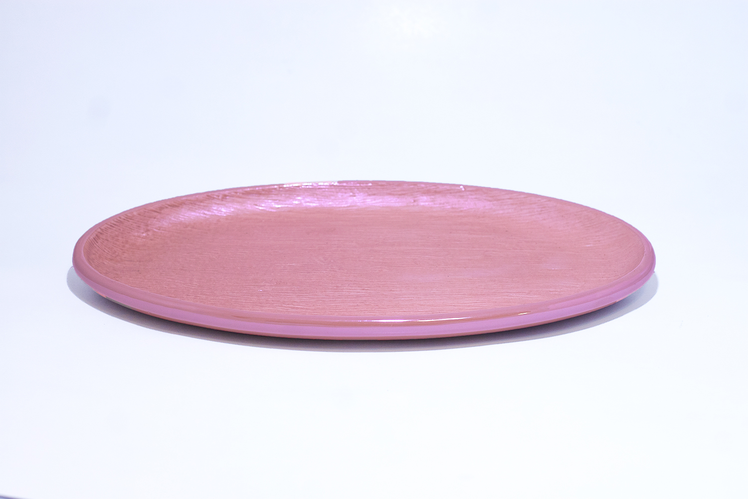 pink oval rolling tray